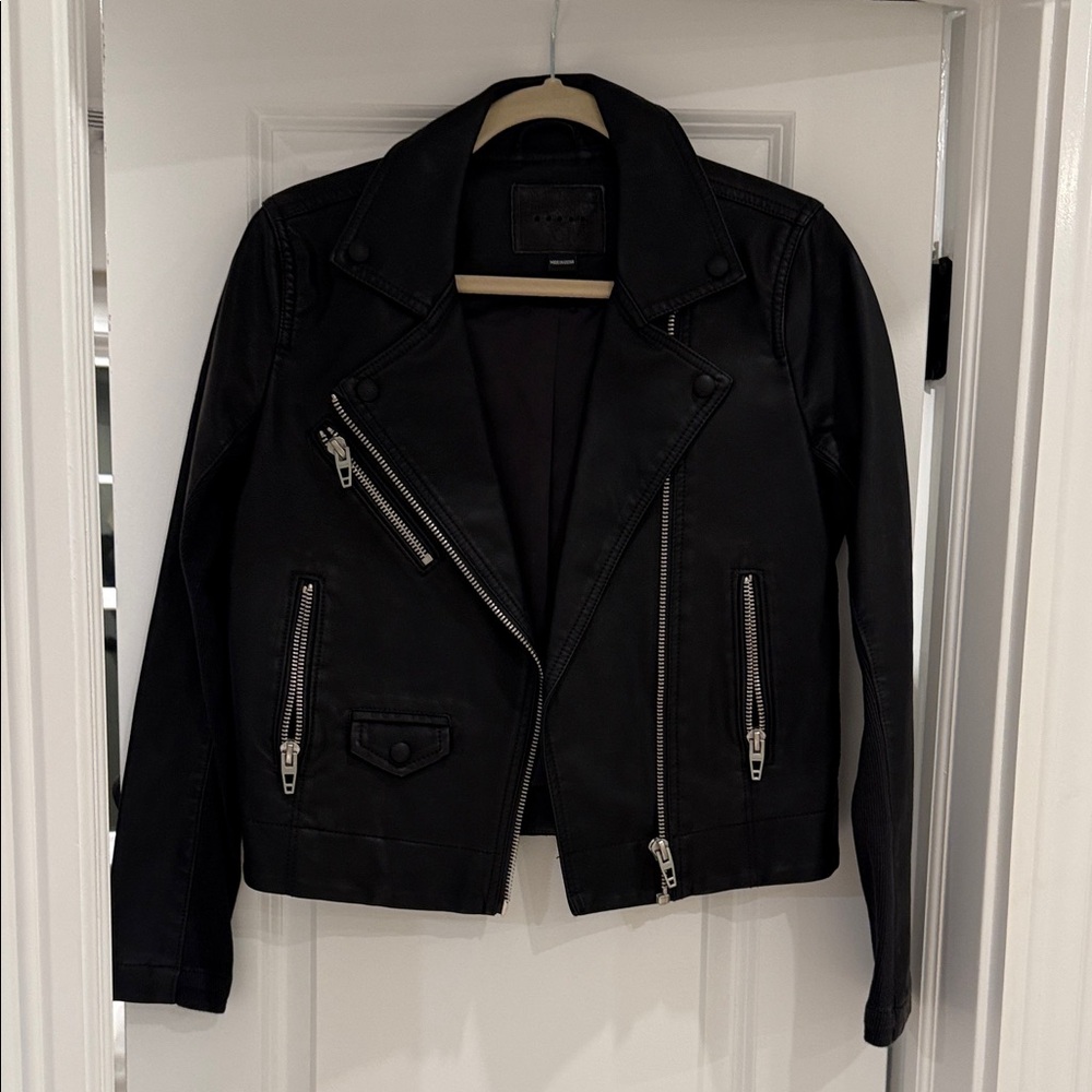 Blank NYC faux leather moto jacket